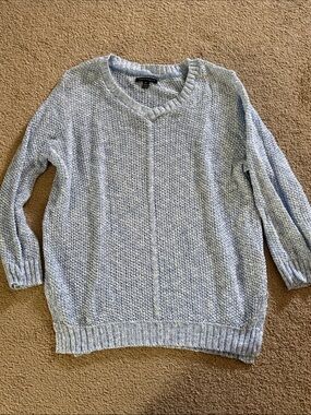 Parkhurst blue and white summer sweater. Size S
